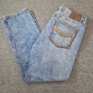 Cody James Mens 34x30 Bootcut Western Jeans Light Wash Stretch Denim Cowboy